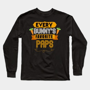 MENS EVERY BUNNYS FAVORITE PAPS SHIRT CUTE EASTER GIFT Long Sleeve T-Shirt